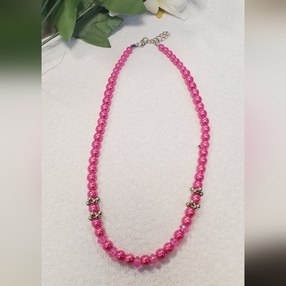 Neon Pink Necklace, Bright Pink.🌴 - Picture 3 of 8